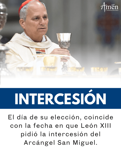 curiosidades del papa leon XIV - San miguel arcangel y papa leon XIV 