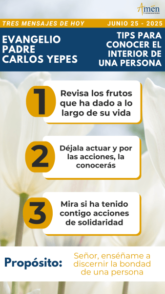 mensajes del evangelio - padre carlos yepes -25 de junio