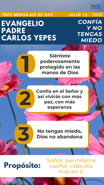 tres mensajes del evangelio, padre carlos yepes - 12 julio 2025