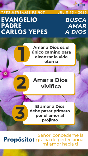 tres mensajes del evangelio, padre carlos yepes - 13 julio 2025