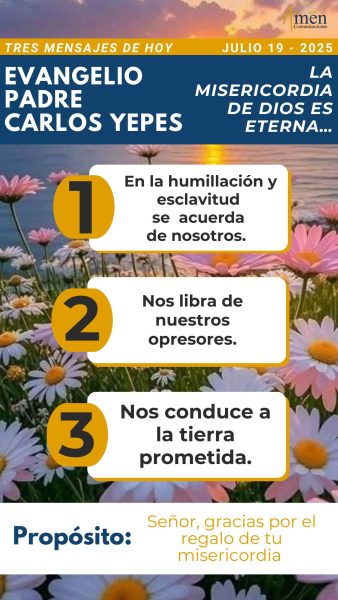 tres mensajes del evangelio, padre carlos yepes - 19 julio 2025