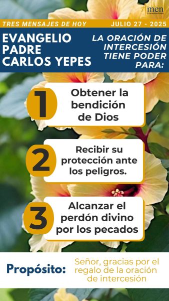 tres mensajes del evangelio, padre carlos yepes - 26 julio 2025