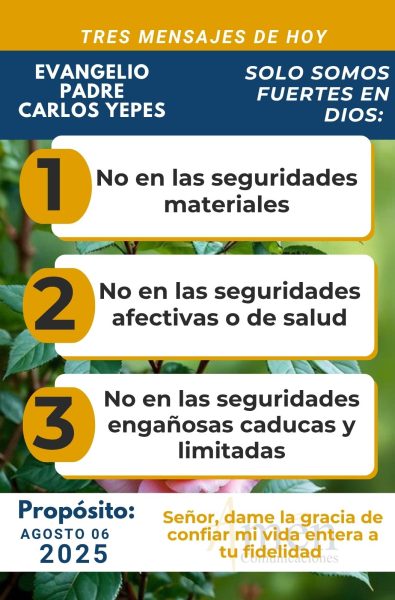 Evangelio 6 de agosto 2025 - padre carlos yepes