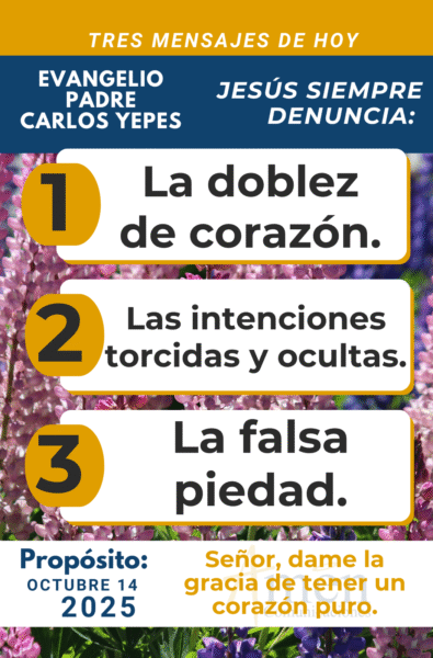 tres mensajes del evangelio - 14 de octubre 2025