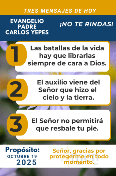 tres mensajes del evangelio - 19 de octubre 2025
