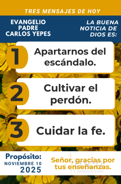 tres mensajes del evangelio - 10 de noviembre 2025