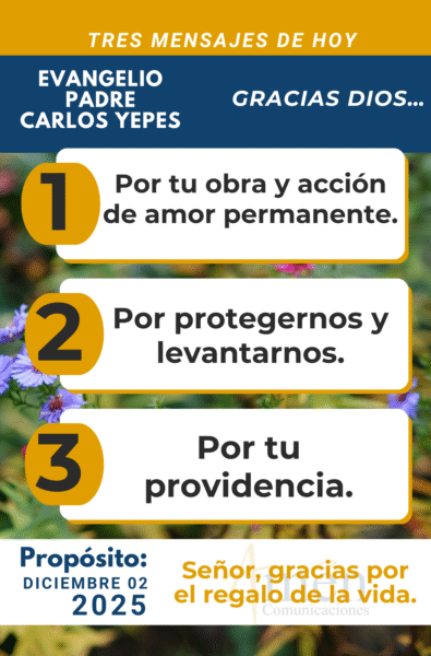 Evangelio 3 de diciembre 2025 - padre carlos yepes