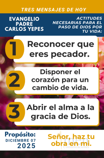 tres mensajes del evangelio - 7 de diciembre 2025