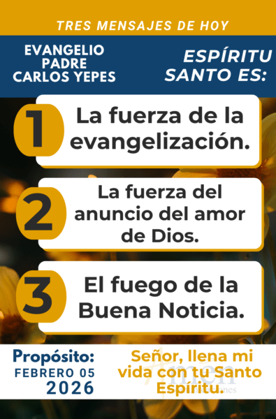 tres mensajes del evangelio 5 de febrero 2026 - padre carlos yepes