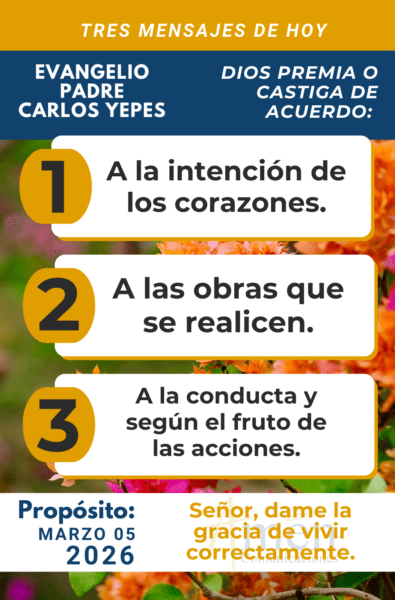 tres mensajes del evangelio 5 de marzo 2026 - padre carlos yepes