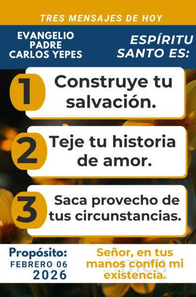 tres mensajes del evangelio 6 de febrero 2026 - padre carlos yepes