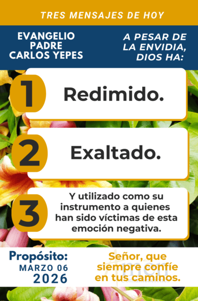 tres mensajes del evangelio 6 de marzo 2026 - padre carlos yepes