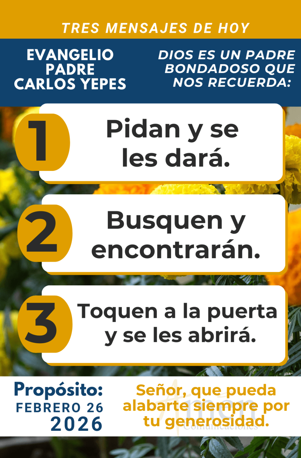 Evangelio de Hoy 26 febrero de 2026 | Padre Carlos Yepes