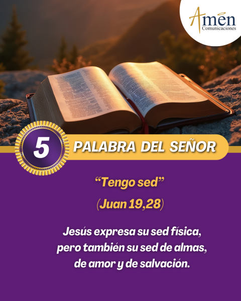quinta palabra de Jesús en la Cruz 