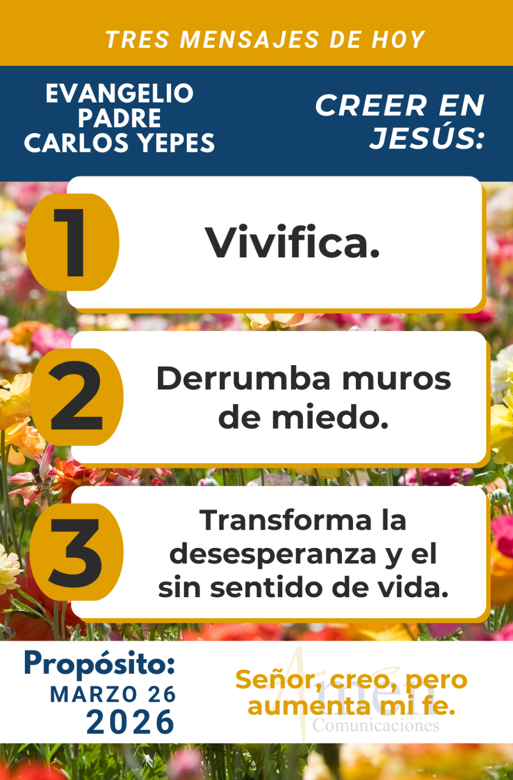 Evangelio de Hoy 26 marzo de 2026 | Padre Carlos Yepes