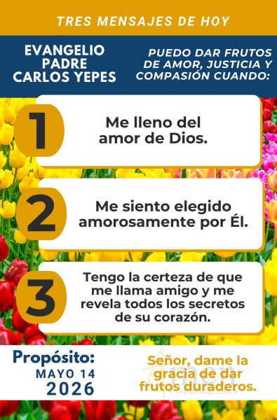 tres mensajes del evangelio 14 de mayo 2026 - padre carlos yepes