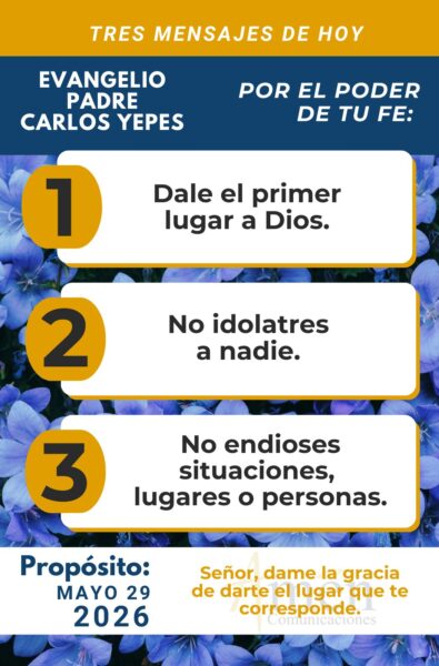 Padre carlos Yepes - evangelio de hoy - 29 de mayo 2026