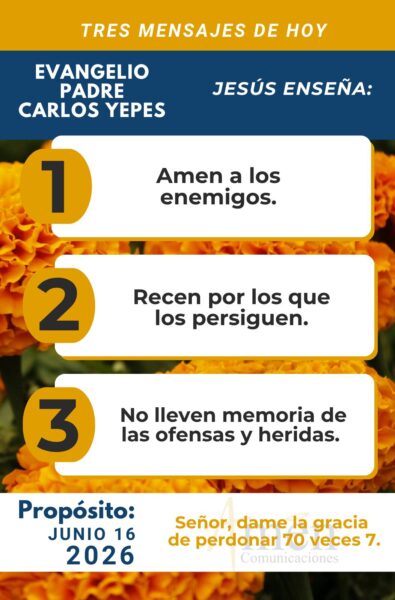 Padre carlos Yepes - evangelio de hoy - 16 de junio 2026