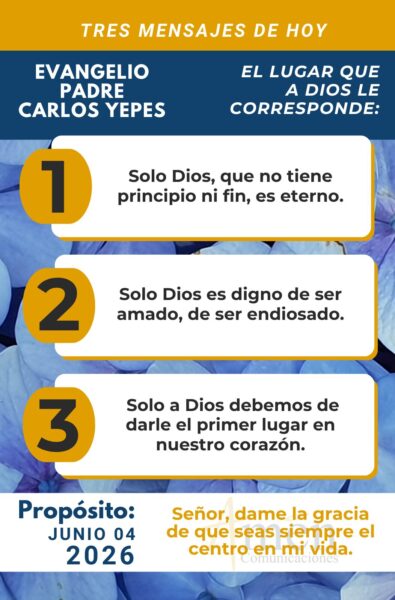 Padre carlos Yepes - evangelio de hoy - 4 de junio 2026