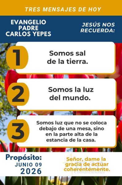 Padre carlos Yepes - evangelio de hoy - 9 de junio 2026