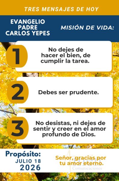 Evangelio de hoy - 18 de julio 2026 - amen comunicaciones