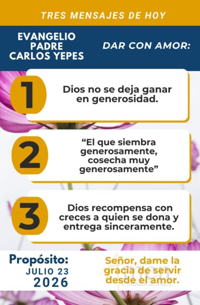 Evangelio de hoy - 23 de julio 2026 - amen comunicaciones