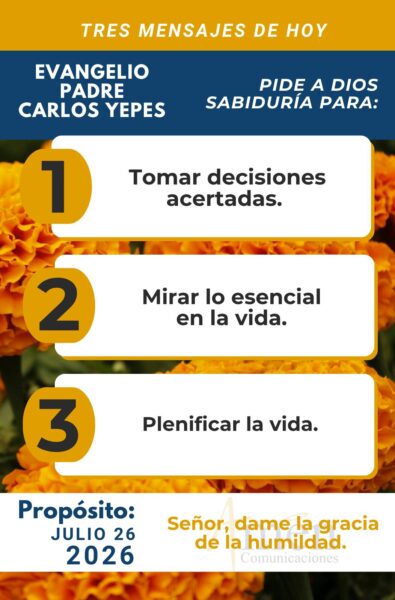 Evangelio de hoy - 26 de julio 2026 - amen comunicaciones