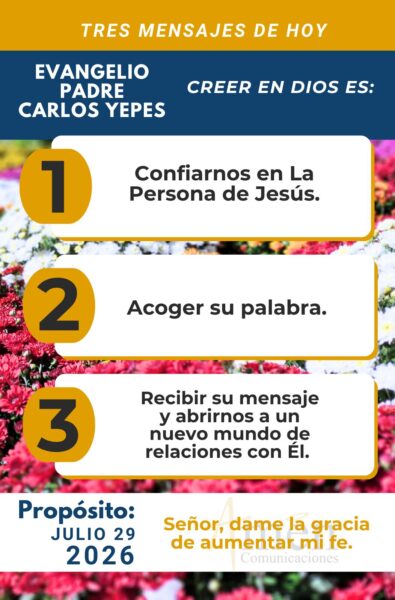 Evangelio de hoy - 29 de julio 2026 - amen comunicaciones