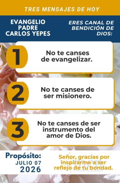 Padre carlos Yepes - evangelio de hoy - 7 de julio 2026