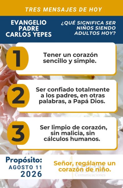 Evangelio de hoy - resumen - 11 de agosto 2026 - amen comunicaciones