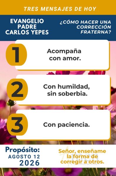 Evangelio de hoy - resumen - 12 de agosto 2026 - amen comunicaciones
