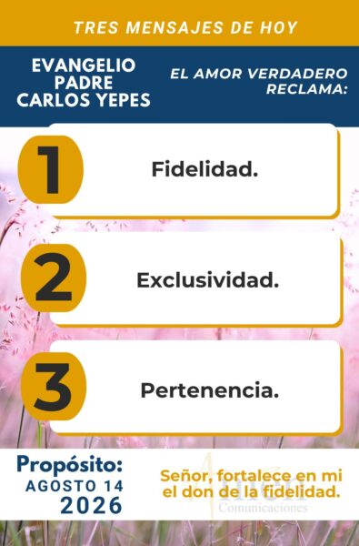 Evangelio de hoy - resumen - 14 de agosto 2026 - amen comunicaciones