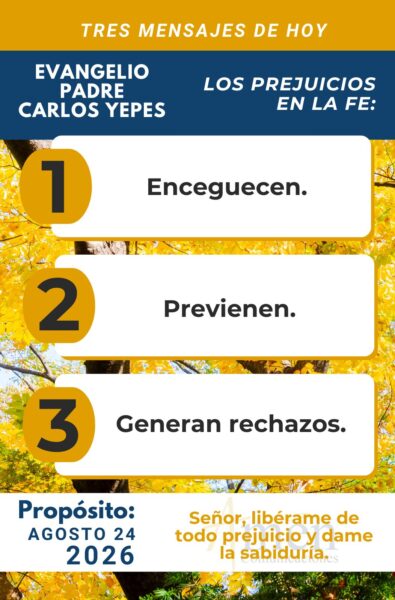 Evangelio de hoy - resumen - 24 de agosto 2026 - amen comunicaciones