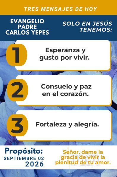 Evangelio de hoy - resumen - 2 de agosto 2026 - amen comunicaciones