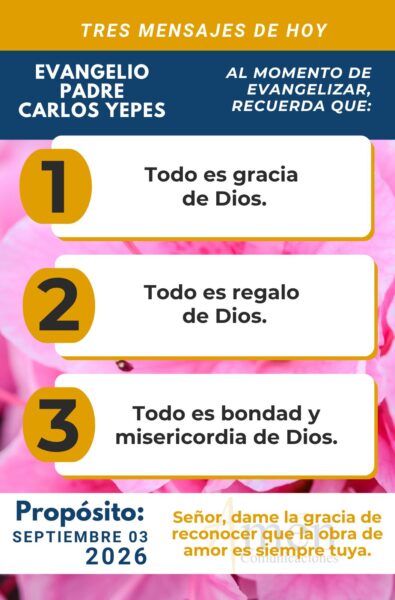Evangelio de hoy - resumen - 3 de agosto 2026 - amen comunicaciones
