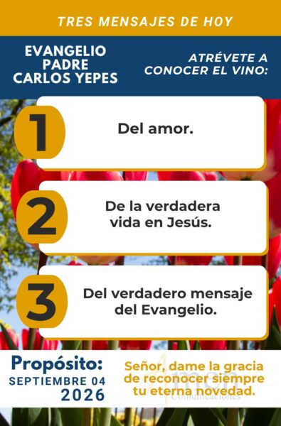 Evangelio de hoy - resumen - 4 de agosto 2026 - amen comunicaciones