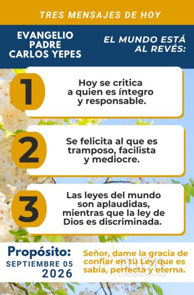 Evangelio de hoy - resumen - 5 de agosto 2026 - amen comunicaciones