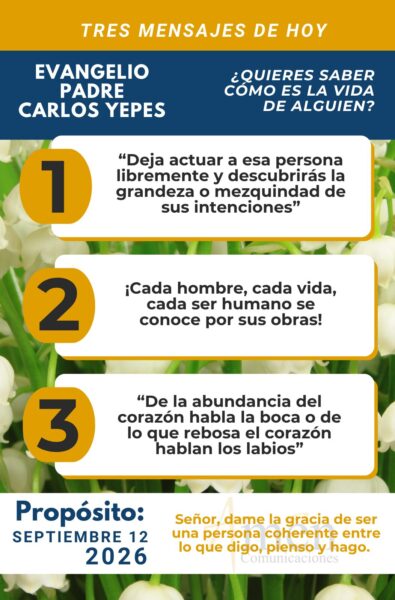 Evangelio de hoy - resumen - 12 de agosto 2026 - amen comunicaciones