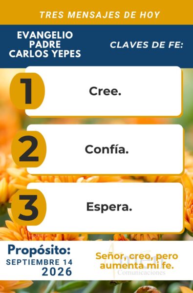 Evangelio de hoy - resumen - 14 de agosto 2026 - amen comunicaciones