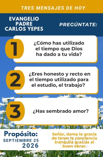 Evangelio de hoy - resumen - 25 de agosto 2026 - amen comunicaciones