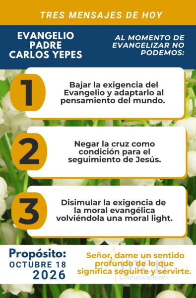Evangelio de hoy - resumen 18 de octubre 2026 - amen comunicaciones
