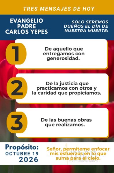 Evangelio de hoy - resumen 19 de octubre 2026 - amen comunicaciones